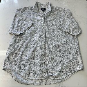 Dockers Black and White Leaf Print Shirt